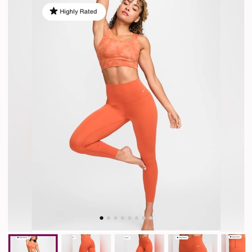 Nike Zenvy Vibrant Orange Activewear Legging